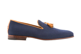 Classico - Navy and Tan - Mark Chris Shoes